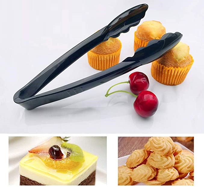7 /9/12 Inch Heavy Duty Hard Reusable Disposable Plastic Serving Scalloped buffet Tongs for Catering Dinner Party Wedding