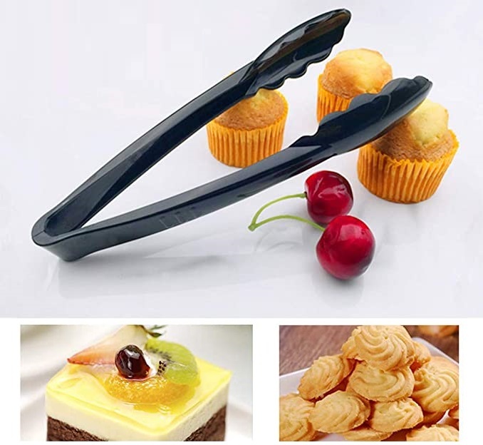 7 /9/12 Inch Heavy Duty Hard Reusable Disposable Plastic Serving Scalloped buffet Tongs for Catering Dinner Party Wedding