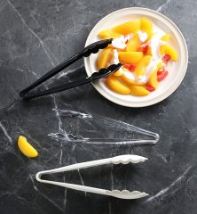 Durable Food Grade 7 9 inch 12 inch Transparent PP Plastic Serving Salad Ice Tong for kitchen Party