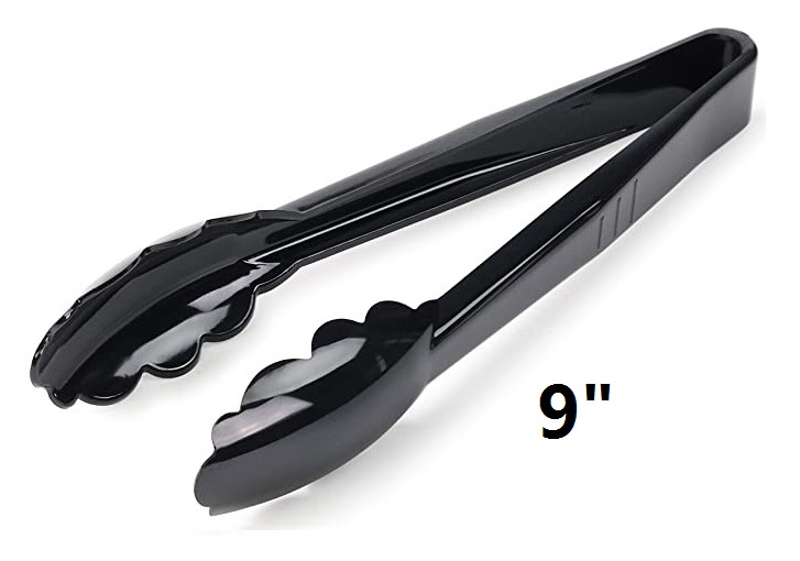 Durable Food Grade 7 9 inch 12 inch Transparent PP Plastic Serving Salad Ice Tong for kitchen Party