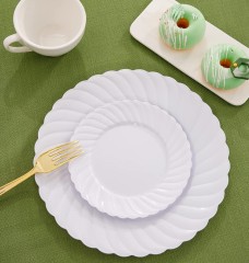 Wedding Event 6'' 7.5'' 9 '' 10.25 '' cheap plastic PS Dishes and Plates for Restaurant Wedding Party