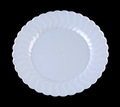 Transparent custom clear Plastic round charger plates for wedding decoration and banquet