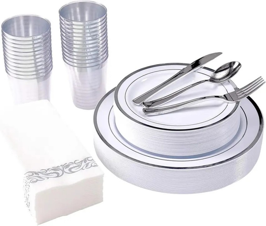 Elegant cheap white disposable charger plates wholesale