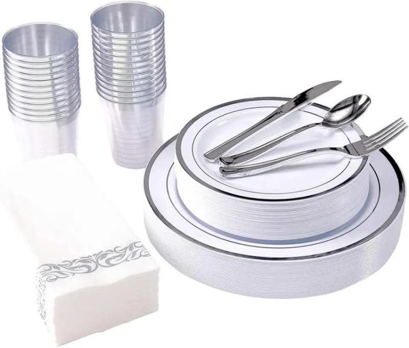 Elegant cheap white disposable charger plates wholesale