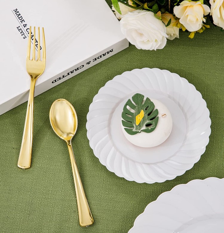 Wedding Event 6'' 7.5'' 9 '' 10.25 '' cheap plastic PS Dishes and Plates for Restaurant Wedding Party