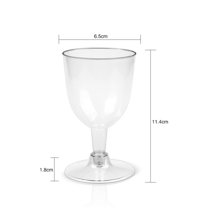 PS Round 5 oz Clear Disposable Plastic Wine Beer Tea Cups Goblet