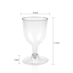 PS Round 5 oz Clear Disposable Plastic Wine Beer Tea Cups Goblet