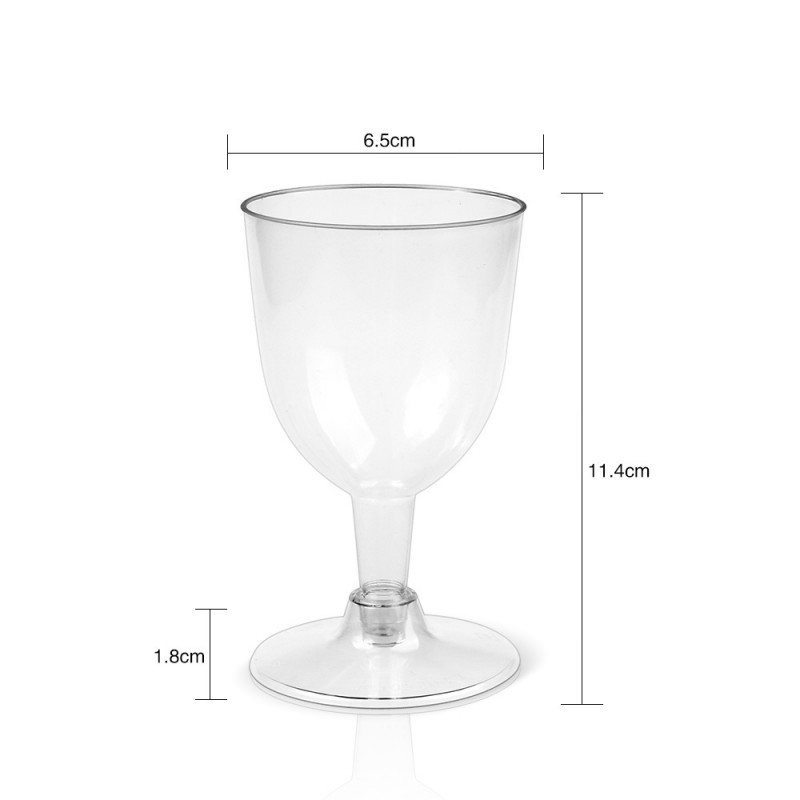 PS Round 5 oz Clear Disposable Plastic Wine Beer Tea Cups Goblet