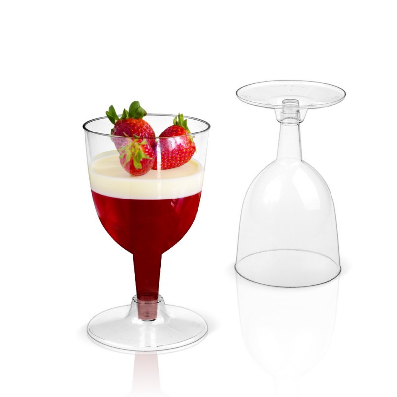 PS Round 5 oz Clear Disposable Plastic Wine Beer Tea Cups Goblet
