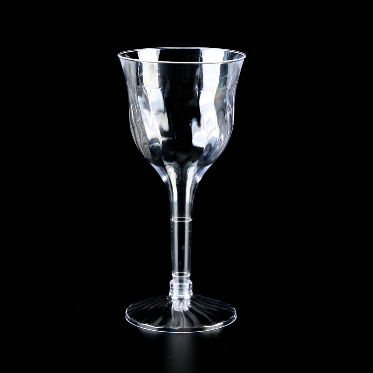 PS Round 5 oz Clear Disposable Plastic Wine Beer Tea Cups Goblet