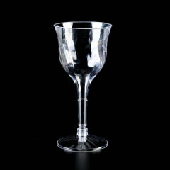 PS Round 5 oz Clear Disposable Plastic Wine Beer Tea Cups Goblet