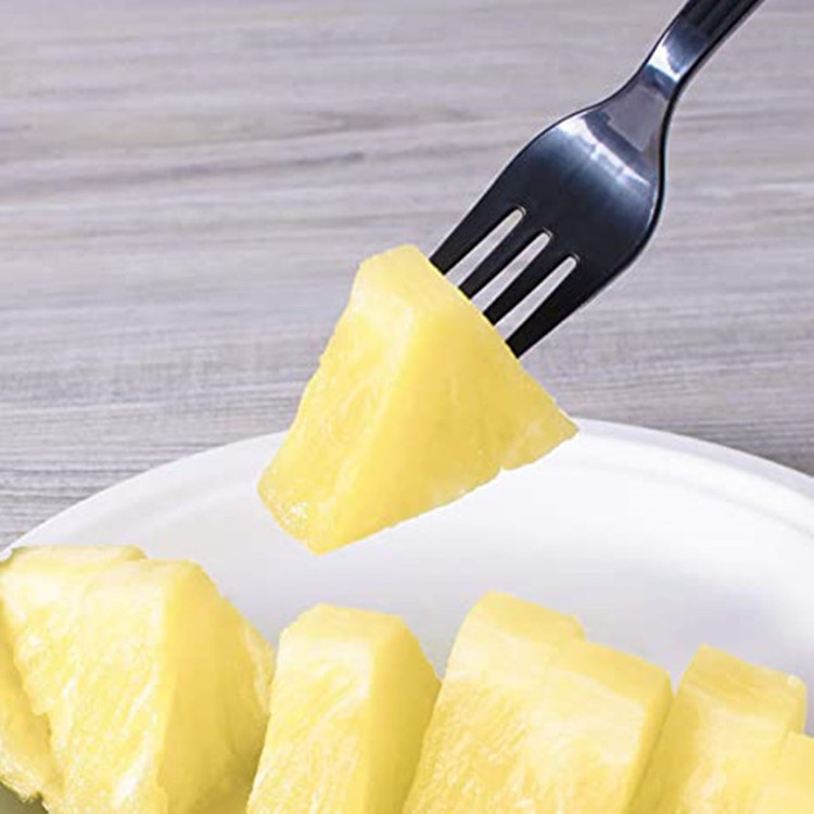 PP Black White Flatware Sets with Plastic Spoons Fork Knives Napkin Paper Disposable Cutlery Sets