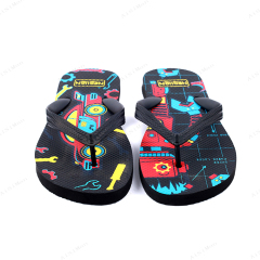 Fashion Summer Beach Customized Pvc Tpr Eva Flip Flop Robot Printing Rubber Men Flip Flo