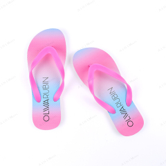 Wholesale Custom Personalised Unisex Summer Soft EVA Pink Straps Women Flip Flops
