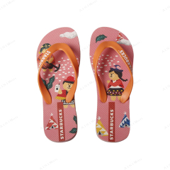 New Cute Printing Soft Rubber Bear Family Flip Flop For Girl With Fashion