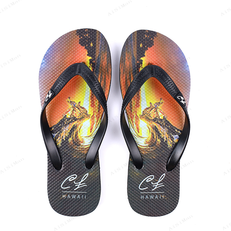 Fashion Design Summer Beach Light Weight Sandals Children Shoes Custom Printing Kids Flip Flops Manufacturers