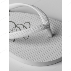 summer beach white personalize print design wedding favors slipper flip flop woman for guest