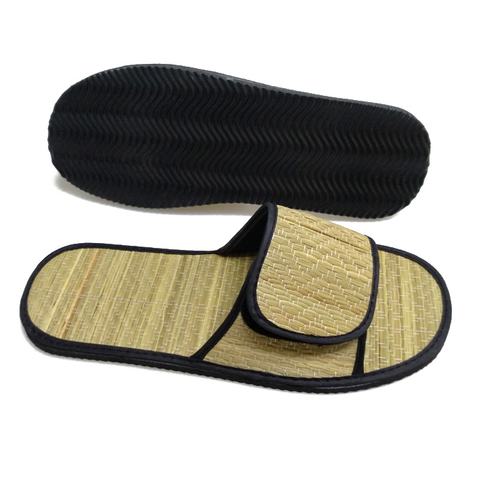 Women's Grass Rattan Straw Slippers Men Home Hotel Spa Fiber Slides Slippers Bamboo Slippers