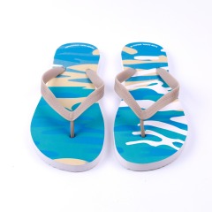 Comfortable Customized Ladies Beach Flip Flops Summer Slippers PVC Fake Lawn Webbing Slippers Sand Imprint Flip Flops