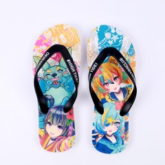 Wholesale Ladies Beach Flat Slippers Slide Outdoor Sandals Sublimation Flip Flops For Women