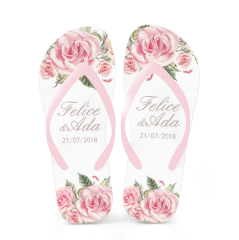 Fashion Sublimation Printed Beach Wedding Flip Flops