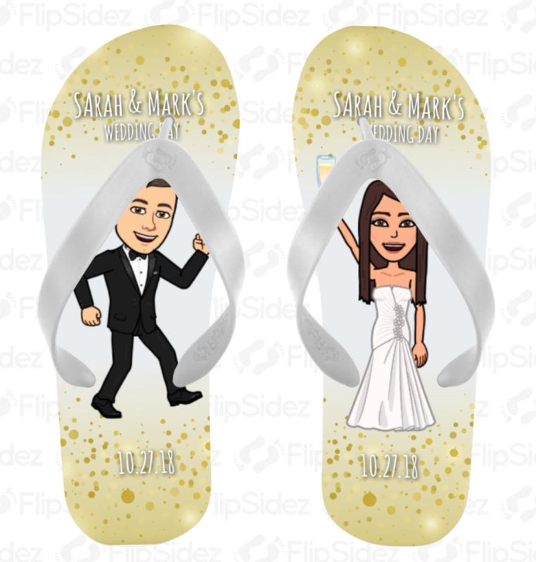 Fashion Sublimation Printed Beach Wedding Flip Flops