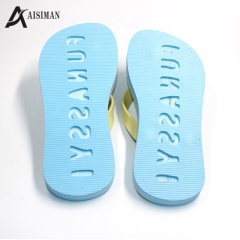 Fashion Style flip flops with sand imprint logo EVA Custom slippers