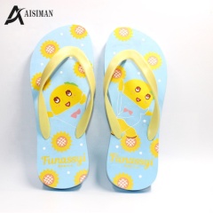 Fashion Style flip flops with sand imprint logo EVA Custom slippers