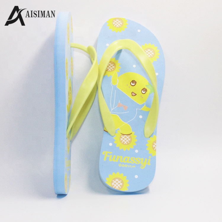 Fashion Style flip flops with sand imprint logo EVA Custom slippers