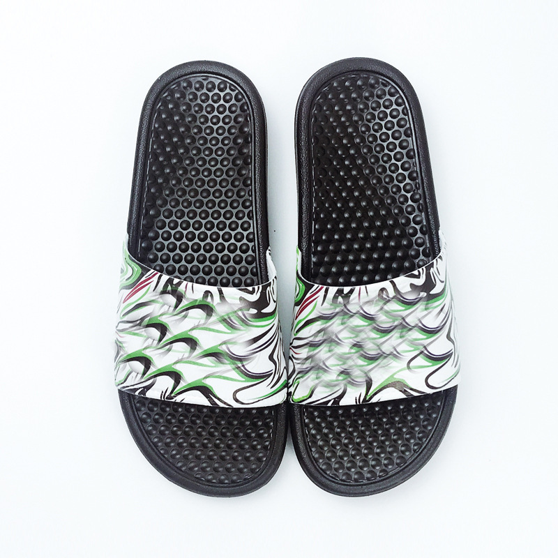 Printed Slide Sandals Custom promotion anti slide designer slides women cheap