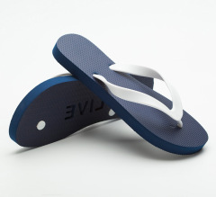 Hot selling slippers with sand imprint logo wholesale flip flops with die-cutting logo