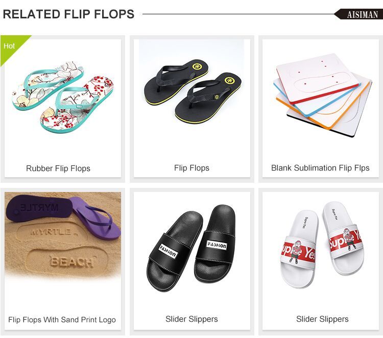 Custom Personalized Heat Transfer Printing Board Slipper Rubber New Sublimation Blank Flip Flops