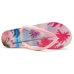 Customized fashion slippers women flip flops with glitter straps