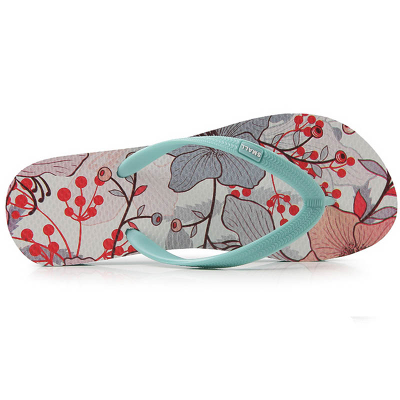 High quality rubber slippers digital printed flip flops for women