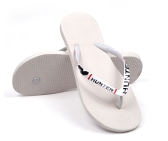 White mens slippers with printed straps spa hotel flip flops slippers