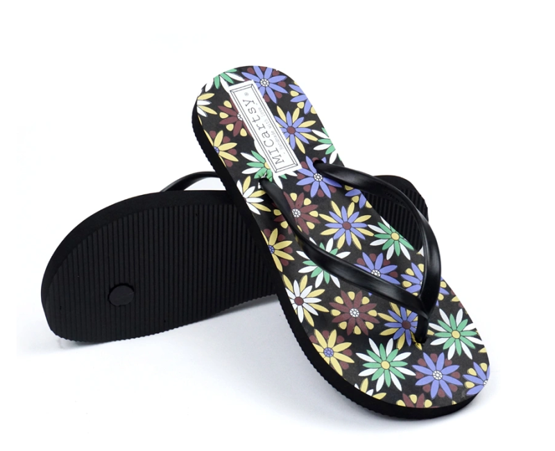 Promotional slippers with customized logo print gift flip flops