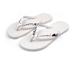 White mens slippers with printed straps spa hotel flip flops slippers