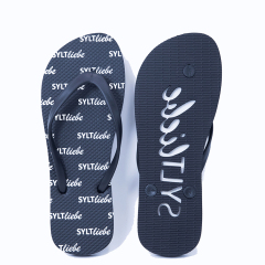 Hot selling slippers with sand imprint logo wholesale flip flops with die-cutting logo