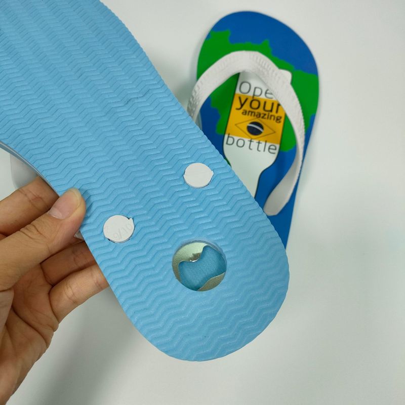 Wholesale Pvc Flip Flop With Bottle Opener Print Slippers Custom Man Summer Eva Slipper Bathroom Shower Slippers Flip Flops