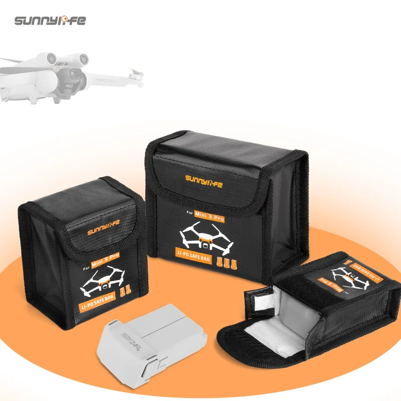 Sunnylife Battery Safe Bag Protective Li-Po Safe Bag Explosion-proof Accessories for Mini 3 Pro