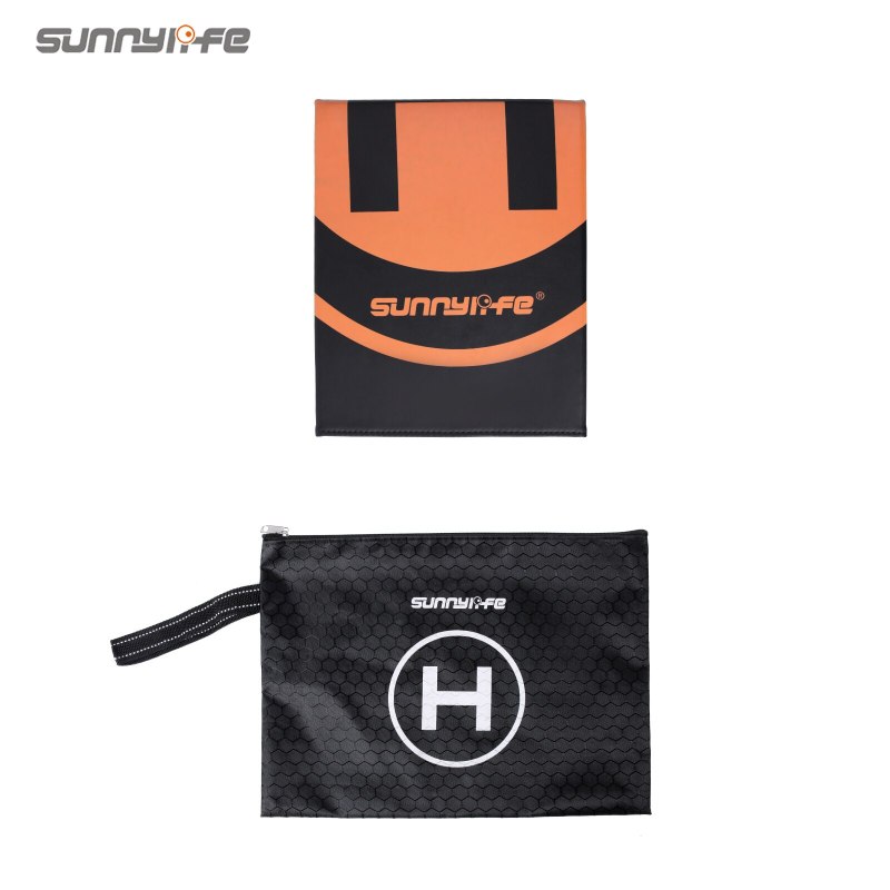 Sunnylife Drone Landing Pad 55cm(22’’) Fast-Fold Double-Sided PU Leather Waterproof for DJI FPV/Mini SE/Air 2S/Mavic 2/FIMI X8SE