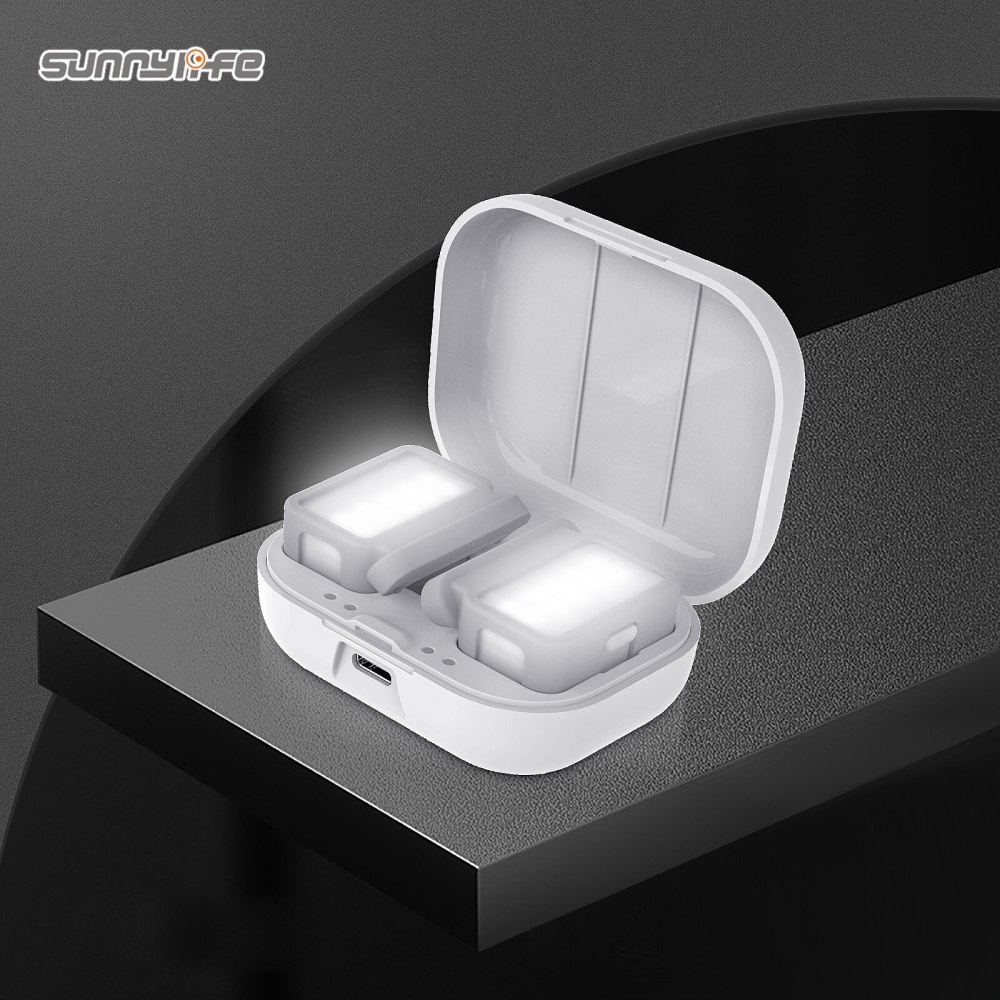 Sunnylife L375 Two-way LED Video Light with Charging Case Tri-color Dimmable Portable Fill Lamp Photography for OM 5/4/4 SE