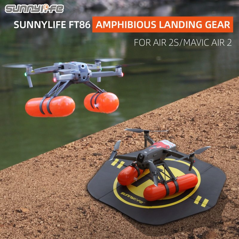 Sunnylife FT86 Float Landing Gear Water Inflatable Extender Landing Leg Heightening Kit Holder for Air 2S/ Mavic Air 2