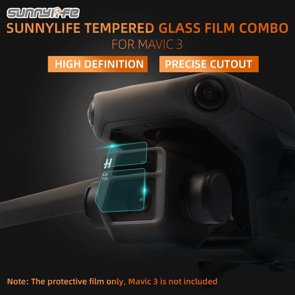 Sunnylife Protective Film Combo Tempered Glass Lens Film Protector Accessories for Mavic 3