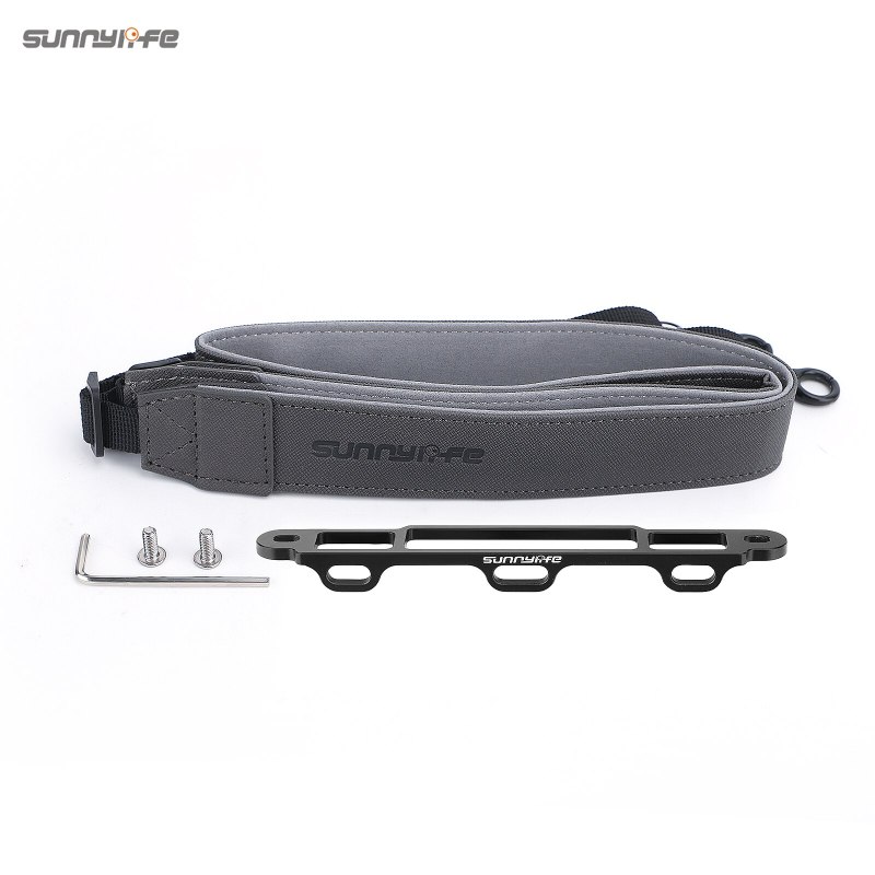 Sunnylife Controller Hanger Bracket with PU Leather Strap Shoulder Belt Lanyard for Mini 3 Pro Controller DJI RC