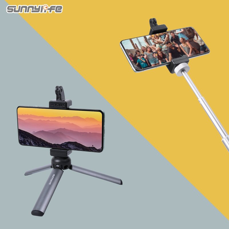 Sunnylife Universal Mobile Phone Holder Clip Mount w/GoPro Adapter Accessories Bicycle Navigation Bracket