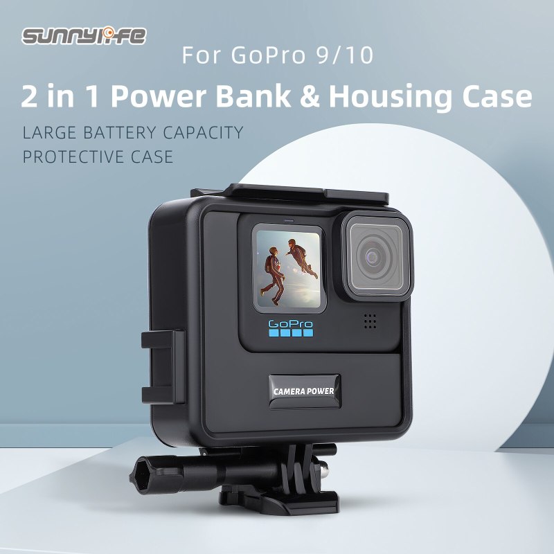 2 in 1 Portable Charger Power Bank Protective Housing Case Accessories for GoPro 9/10