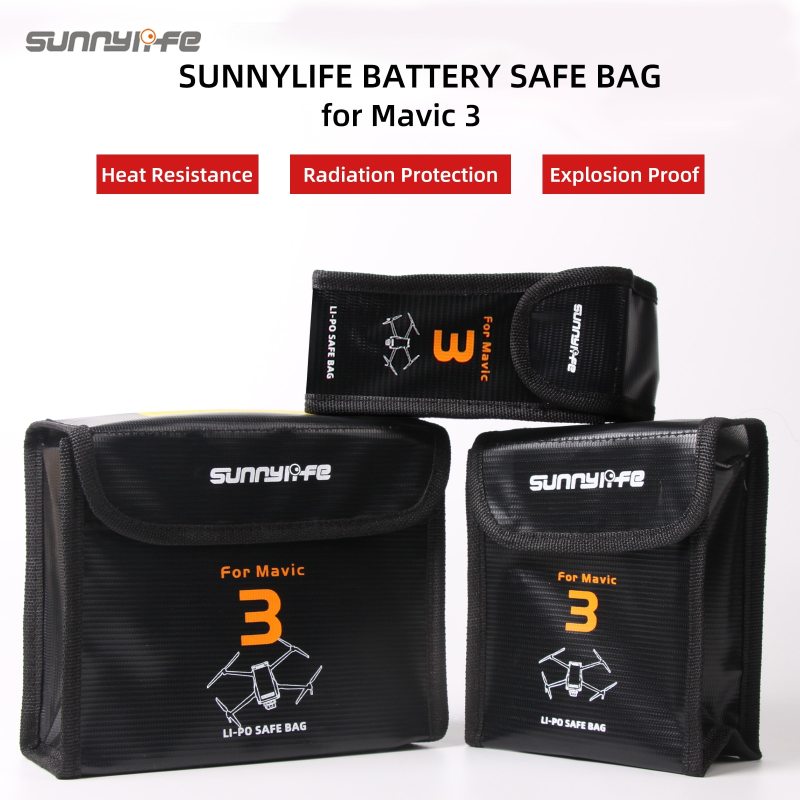 Sunnylife Li-Po Safe Bag Battery Protective Storage Bags Explosion-proof Accessories for Mavic 3