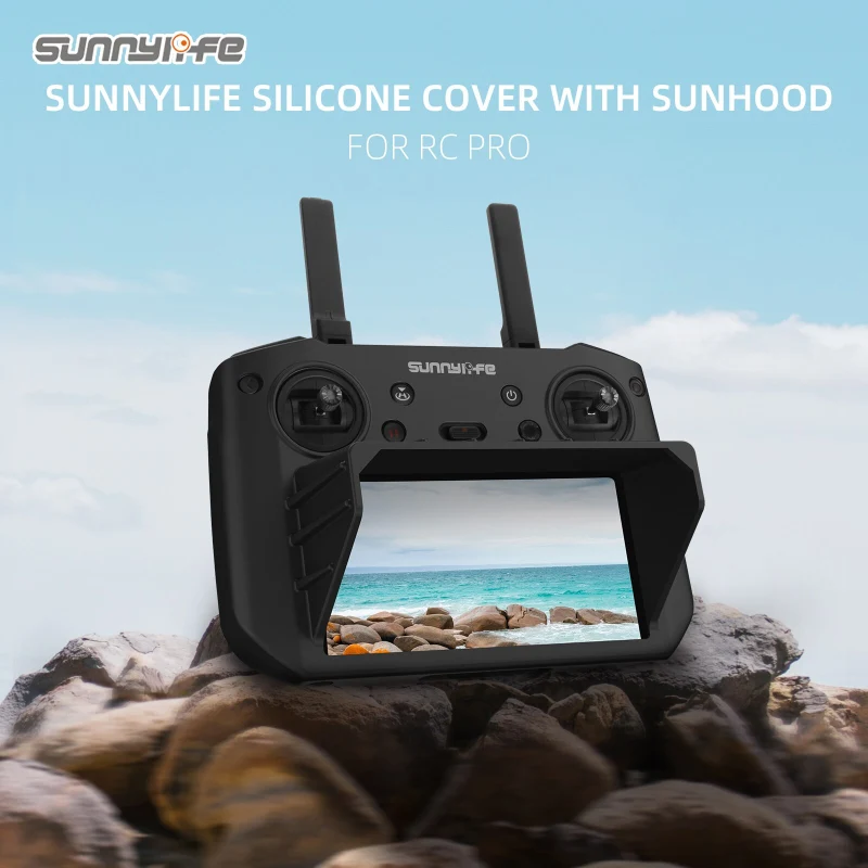 Sunnylife Silicone Protective Cover Case with Sun Hood Sunshade Accessories for RC PRO