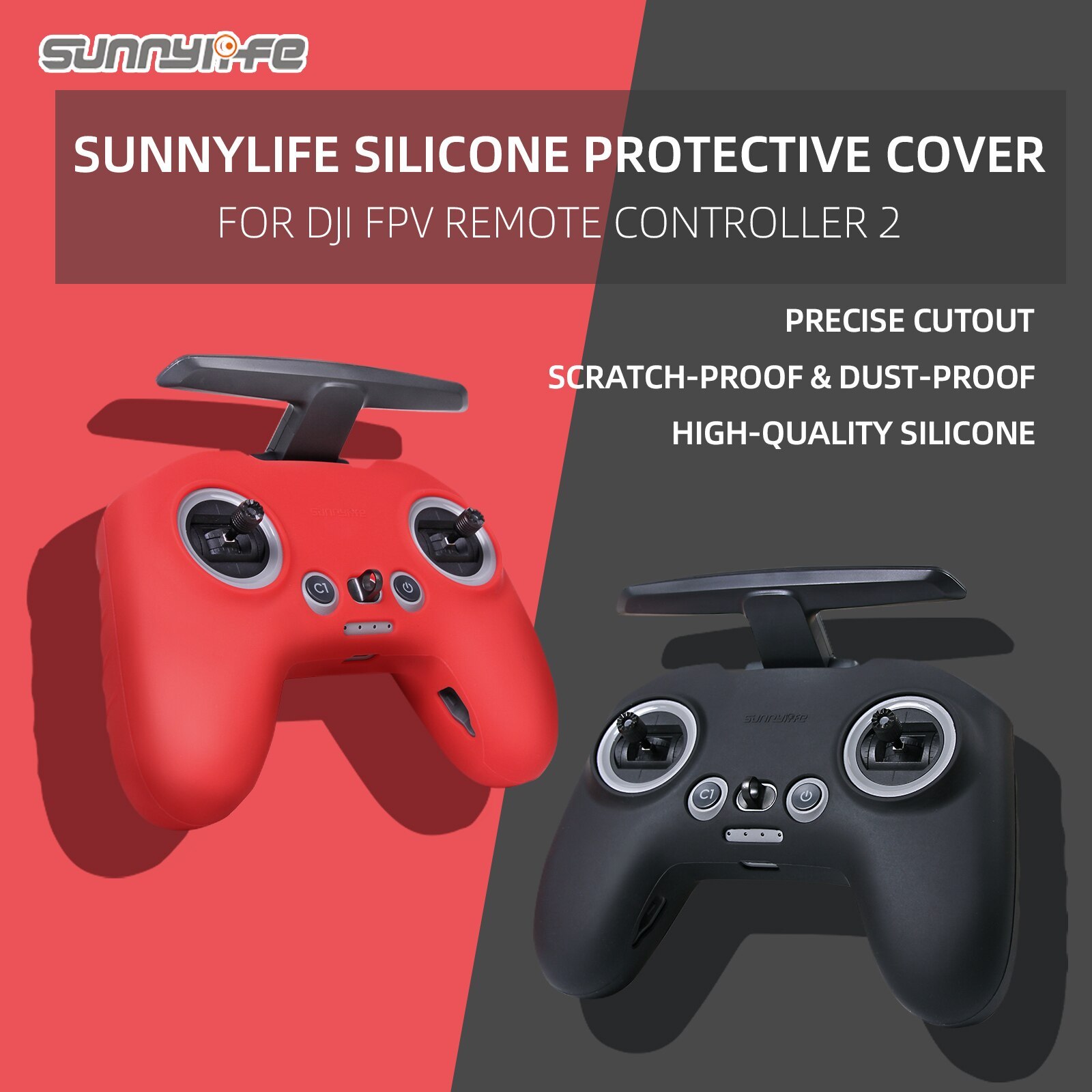 Sunnylife Silicone Protective Cover Sleeve Scratch-proof Accessories for DJI FPV Remote Controller 2